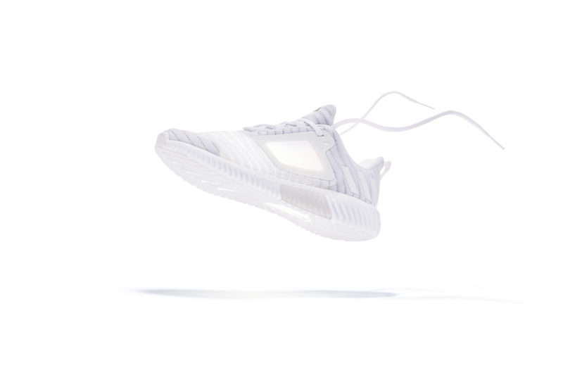 White glowing sneaker