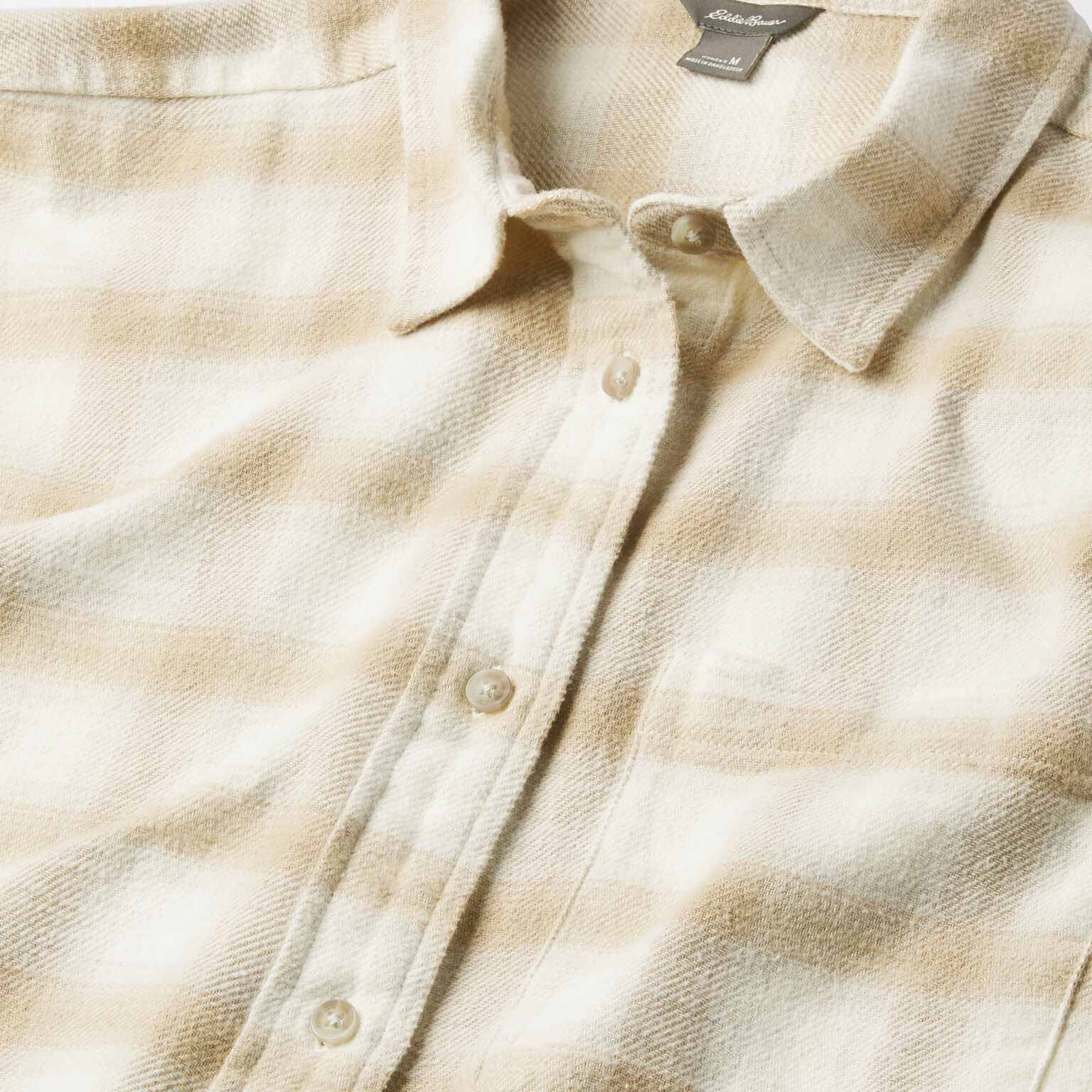 Eddie Bauer cream button down shirt