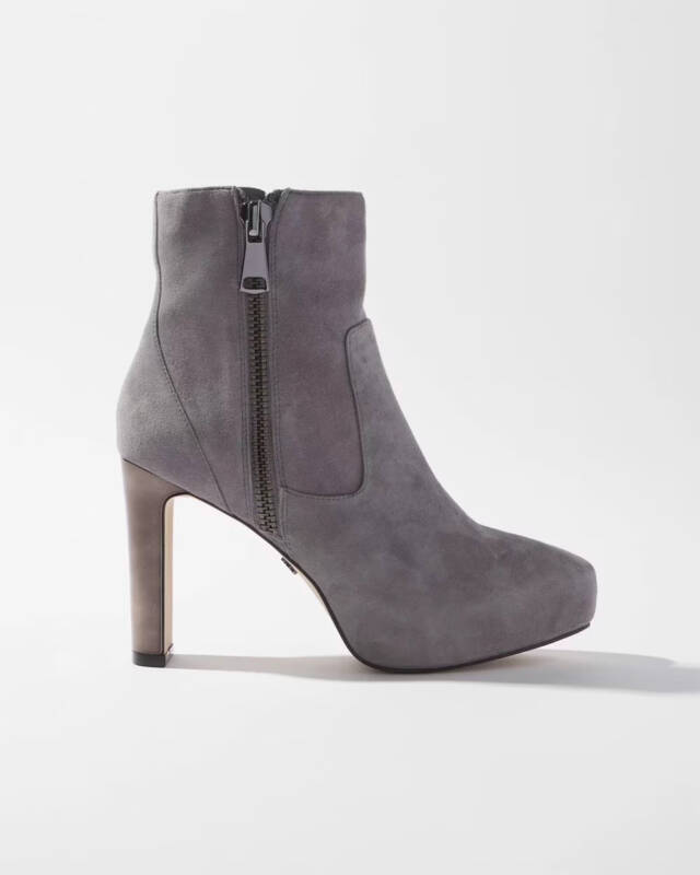 White House Black Market Suede Ankle Boots