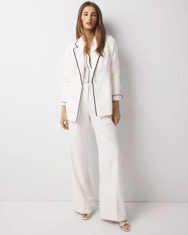 Relaxed Blazer with Piping